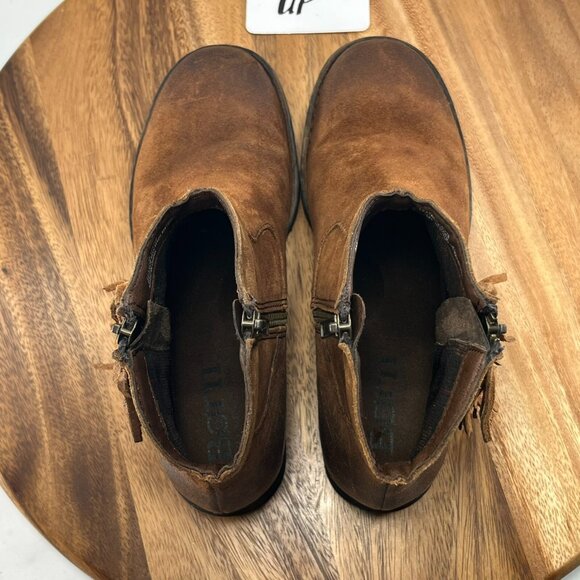 Børn Concept Kenia Bootie Boots Womens Size 8 Rust Tobacco Distressed Tassel - Picture 7 of 9
